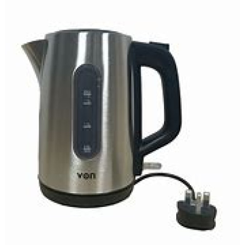 Von VKCL17SDX Cordless Kettle, 1.7L - Stainless Steel