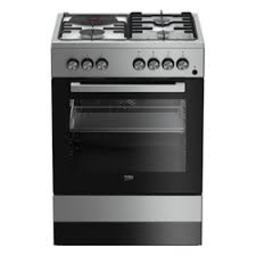 SIMFER Cooker 3 Gas + 1 Electric - F6314SERBG Black Top Inox Grey