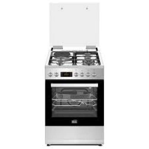 SIMFER Cooker 4 Gas - F6405SEWBG Black Top and Rest Inox Grey