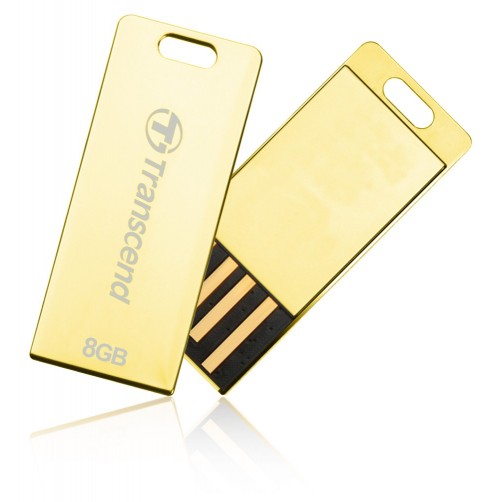 Transcend Jetflash T3G USB Flash Drive | 8GB or 16GB | Gold