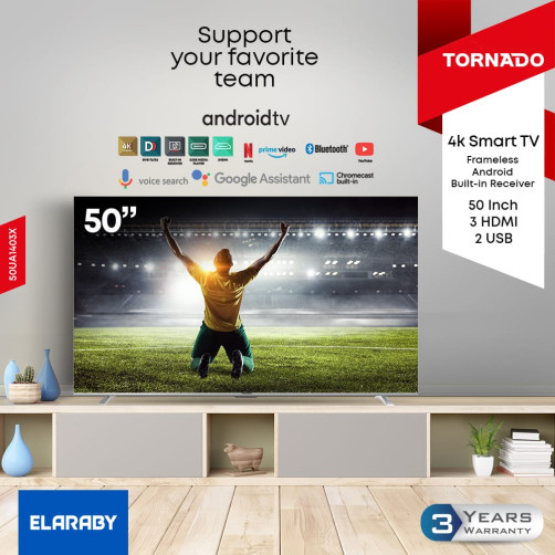 TORNADO 50 inch smart Frameless 4k